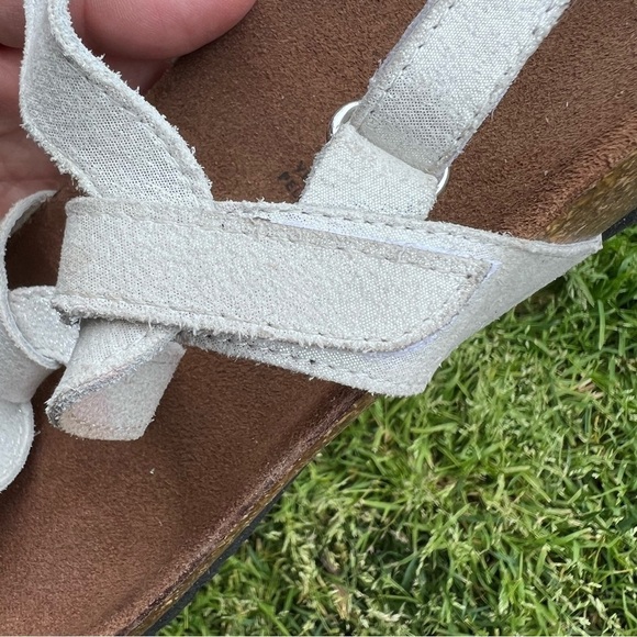 Sundance Italy Moon on the Water Cork Bottom Sandal White Shimmer Sz 10 Comfort - Picture 16 of 16